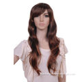 Women Long Light Brown little Wavy Full Wig hair FF17